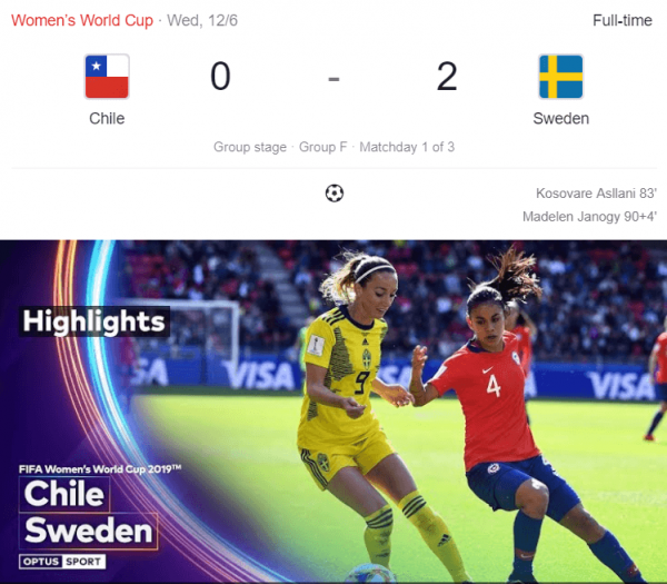 Chile Vs Sweden