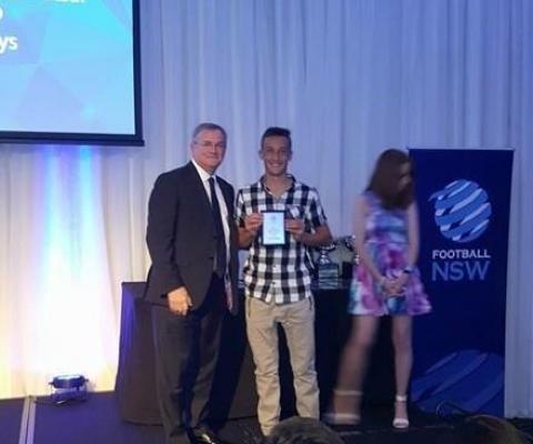 Lachlan has received his award