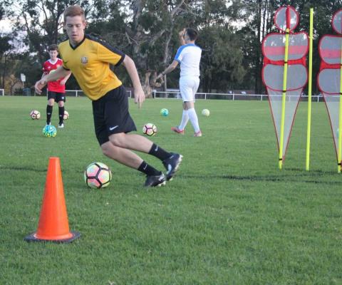 Football Skill Development Step over 5