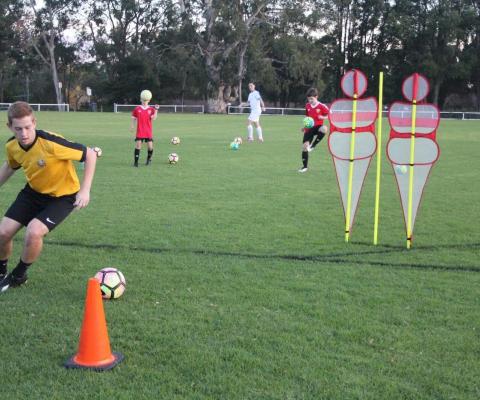 Football Skill Development Step over 7
