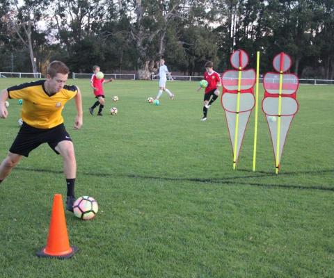 Football Skill Development Step over 8