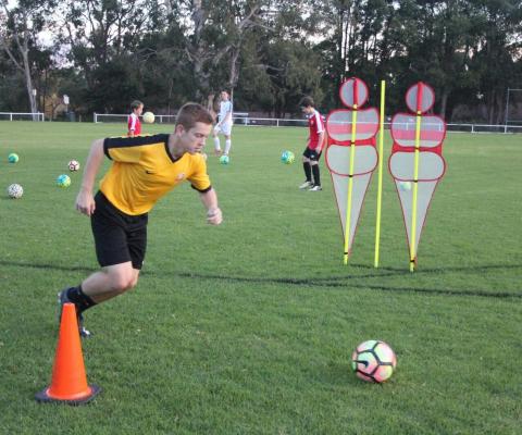 Football Skill Development Step over 9