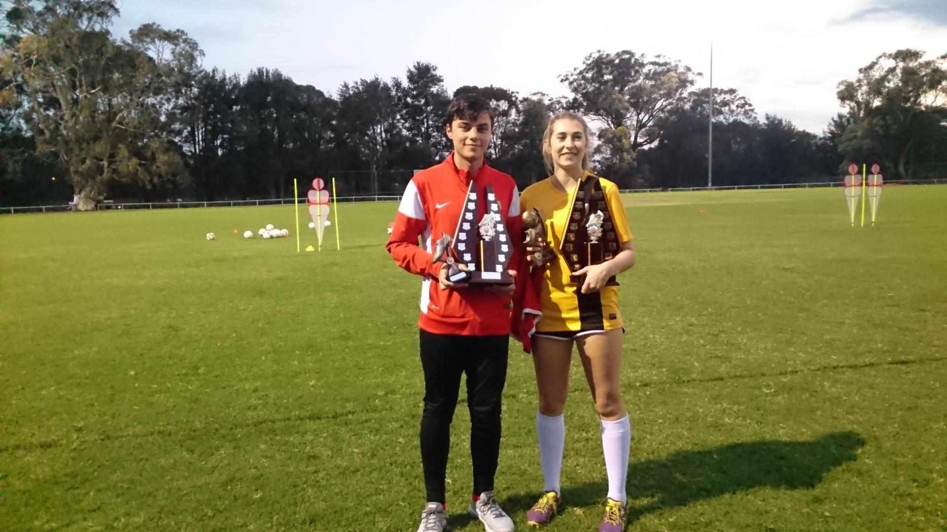 Joshua Jacka 2016 Silver Boot, Zoe Whyte 2016 Golden Boot