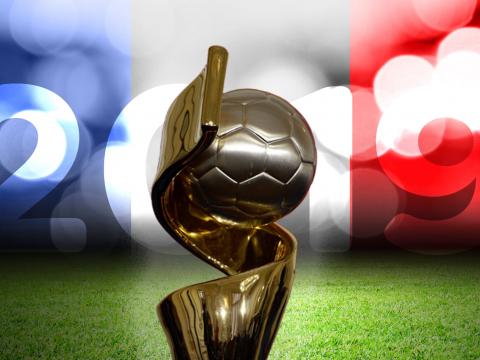 Women's World Cup France composite image with trophy